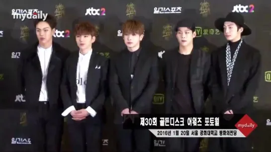 [RAW|VK][20.01.2016] Monsta X Golden Disk Awards Red Carpet @MYDAILY