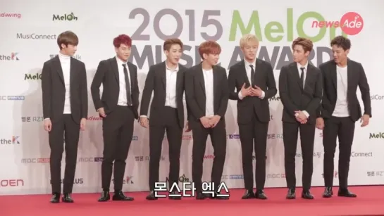 [RAW|VK][07.11.2015] Monsta X | Red Carpet MelOn Music Awards 2015 @NewsAde