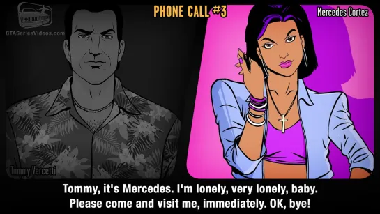 GTA Vice City cut Mercedes phone calls