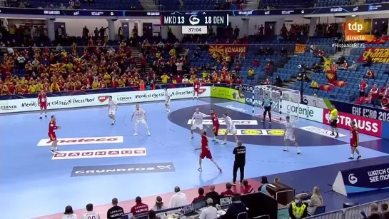 Balonmano Campeonato de Europa masculino Macedonia del Norte - Dinamarca-