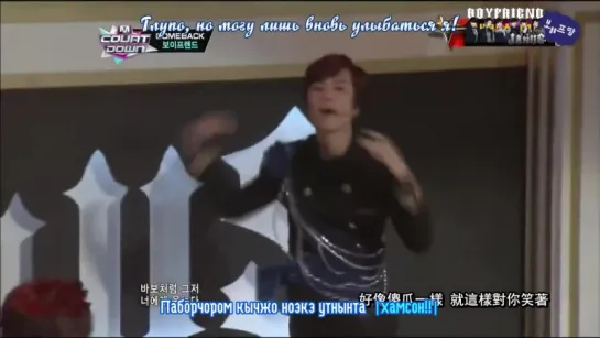 [RUS.SUB|RUS.FANCHEER][08.11.2012]   BOYFRIEND - Intro + Janus  (M Countdown Comeback LIVE)