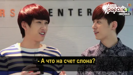 [RUS.SUB] BOYFRIEND интервью на SBS PopAsia  (Рассказывают о том, какими животными хотели бы быть)