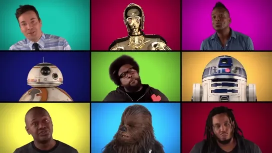 Jimmy Fallon, The Roots  Star Wars- The Force Awakens Cast Sing Star Wars Medley (A Cappella)