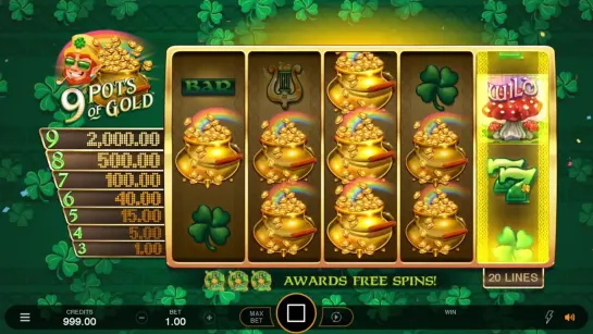 9 горшочков золота / 9 Pots of Gold Online Slot