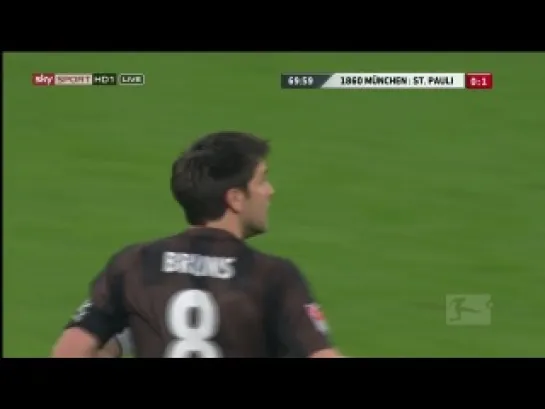 1860 Munchen - St. Pauli (1:1) 02.03.2012 (полный матч, второй тайм) Season 2011/12