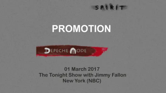 Depeche Mode "Where's The Revolution" Tonight Show Starring Jimmy Fallon 01.03.17 www.depmode.com