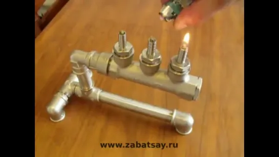 Масляная лампа из труб. (Pipe Oil Lamp DIY)