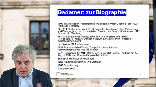 VL 6： Hans-Georg Gadamer