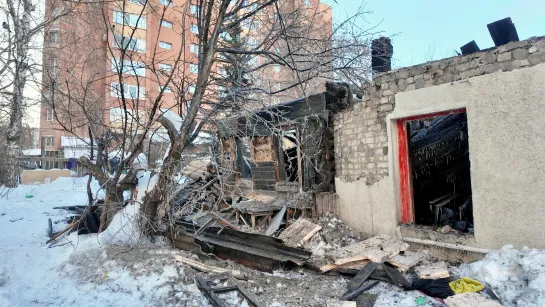 Дом сгорел полностью - последствие пожара на улице Лукачева.