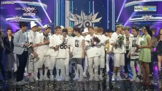 [MEMORIES] 130614 #EXO @ EXO's 1st win on Music Show- Music Bank