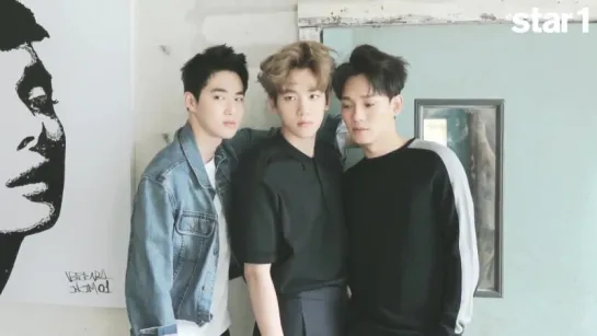 150721 EXO Baekhyun, Suho, Chen @ Star1 magazine making