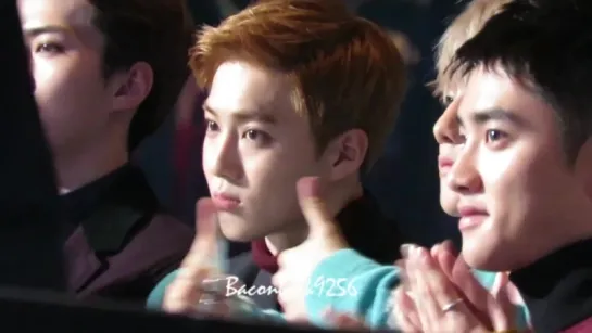 151202 MAMA EXO BAEKHUYNs reaction when bigbang won