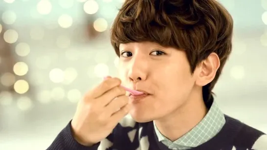 141218 EXO-K  BAEKHYUN - OPEN YOUR ICE CREAM CAKE BASKIN ROBBINS _X-MAS CF