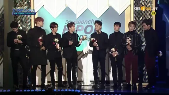 160217 EXO @ Gaon Chart K-Pop Awards - The Artist of Fans Favorite