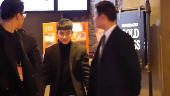 160126 EXO DO @ Pure Love Press Premiere 순정 언론시사회 경수 중간외출 퇴근길 오늘도 수고했됴