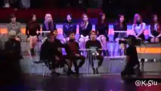 Fancam 151202 EXO, TWICE react to Show Me the Rapstar @ 2015MAMA