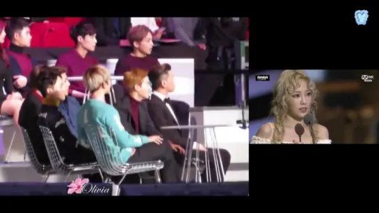 151202 [Fancam4-END] [BaekYeon] Baekhyun (백현)  Taeyeon (태연) MAMA 2015