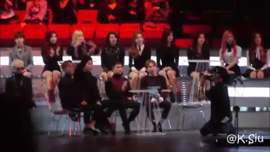 [Fancam] 151202 EXO, TWICE react to Show Me the Rapstar @ 2015MAMA