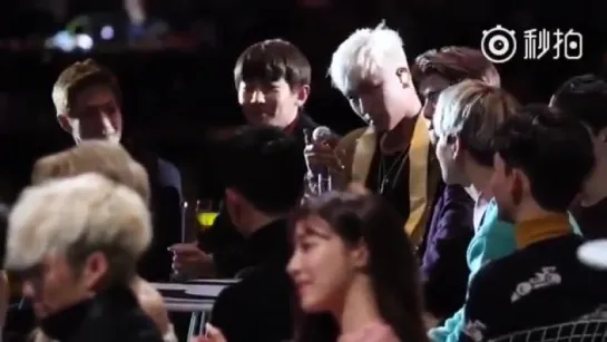 [Fancam] 151202 EXO react to Bae Bae (BigBang) @ 2015MAMA