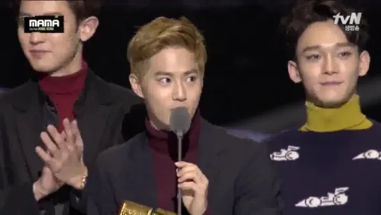 151202 EXO 2015 MAMA EXO Global Fans Choice (Male) Award