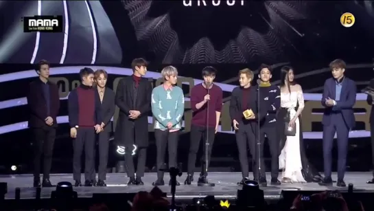 151202 2015 MAMA EXO Best Male Group award