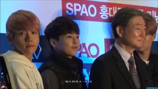 151021 EXO @ SPAO Hongdae Outlet Fansign (Xiumin focus)