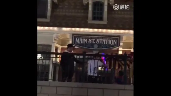 151007 Z.TAO filming Charming Daddy at Disney Land Hongkong