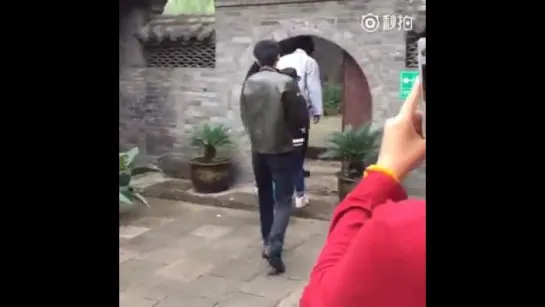 150930 Z.TAO filming Charming Daddy at the temple