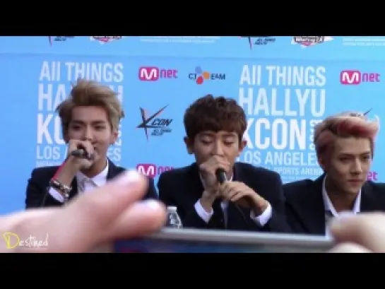 |FANCAM| 130825 Kris rapping "Nothing on you"  @ KCON 2013