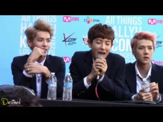 |FANCAM| 130825 Chanyeol singing "Falling Slowly" @ KCON 2013