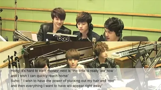 120514 EXO-K at 89.1 KBS Cool FM Hong Jin Kyung PART 4 [eng sub]