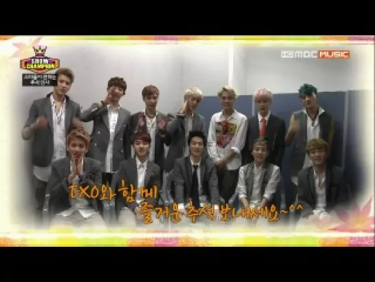 [VIDEO] 130918 EXO @ Show champion Chuseok greetings