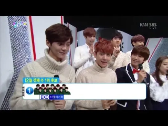 131215 EXO - Interview @ SBS Inkigayo