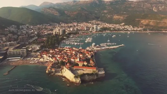 Best of all Montenegro Budva Kotor travel drone aerial  Вся Черногория Будва Котор с высоты