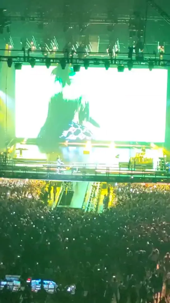 billie performing "bellyache" in orlando