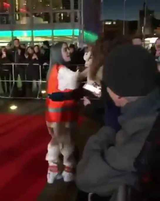 billie greeting fans at the swiss music awards