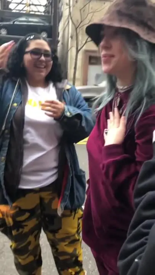 Billie with fans in Brooklyn, NY