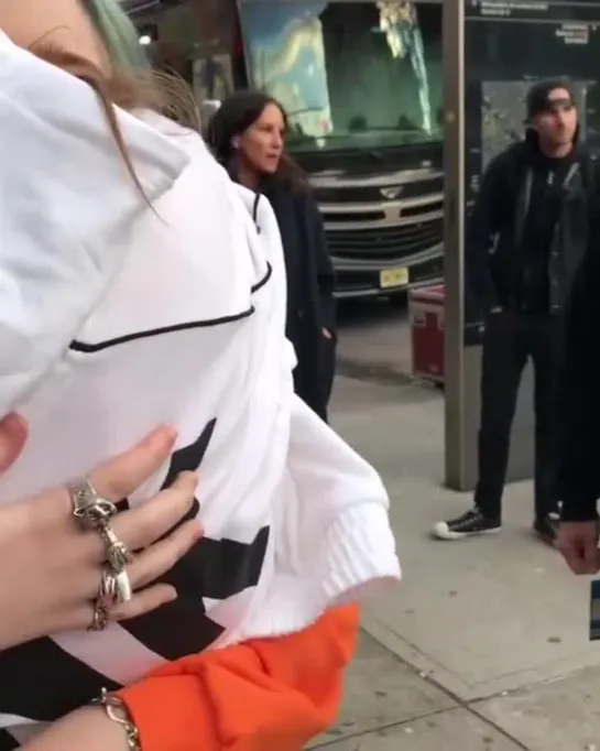 Billie with fans in Brooklyn, NY