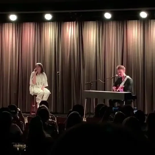 billie performing at grammy museum