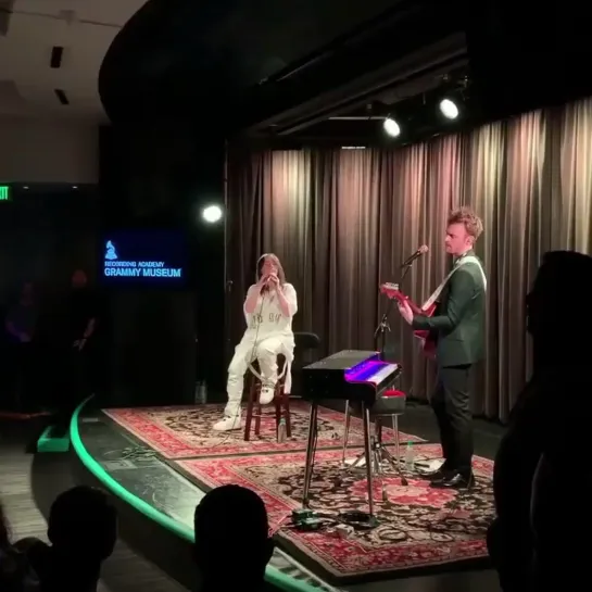 billie performing at grammy museum