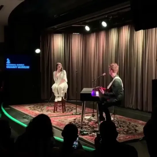 billie performing at grammy museum