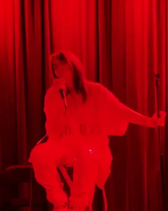 billie performing at grammy museum