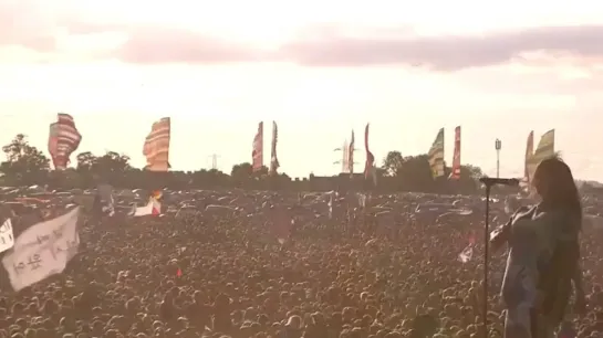 billie performing “wish you were gay” at glastonbury festival