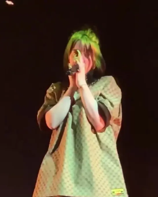 illie performing “bellyache” in dallas