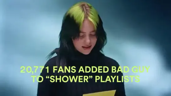 billie “playing with playlists» for spotify