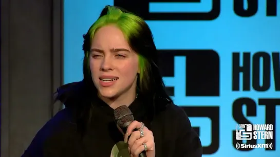 billie talking about trying to be as green as possible on the sternshow