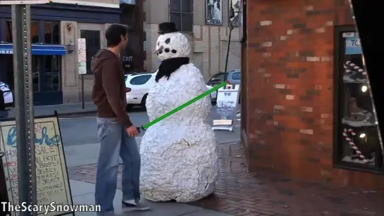 Funny Scary Snowman Hidden Camera Practical Joke Top 50 Of All Time