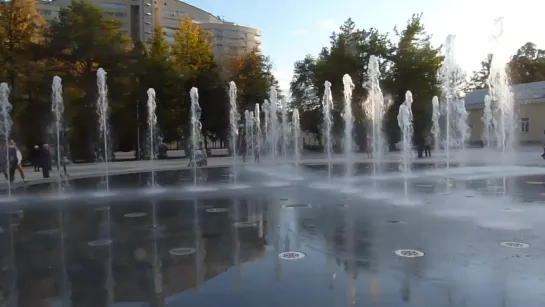 Фонтан в Центральном парке, Новосибирск.