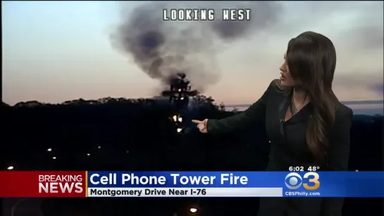 Cell Phone Tower Catches Fire Near Schuylkill Expressway