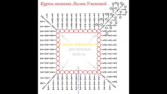 Реглан  крючком схема - Ringer Hooks scheme